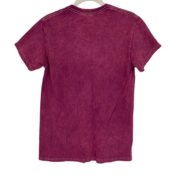 Officially Licensed Nirvana Nevermind Smiley Grunge Tee Magenta Acid Wash Small - Picture 2 of 5